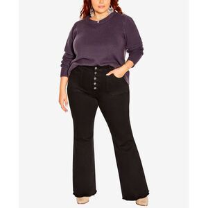 City Chic Trendy Plus Size Angel Flare Jeans